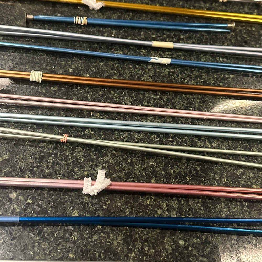 Lot 90 aluminum long knitting needles sewing 45 pair used - Picture 7 of 10